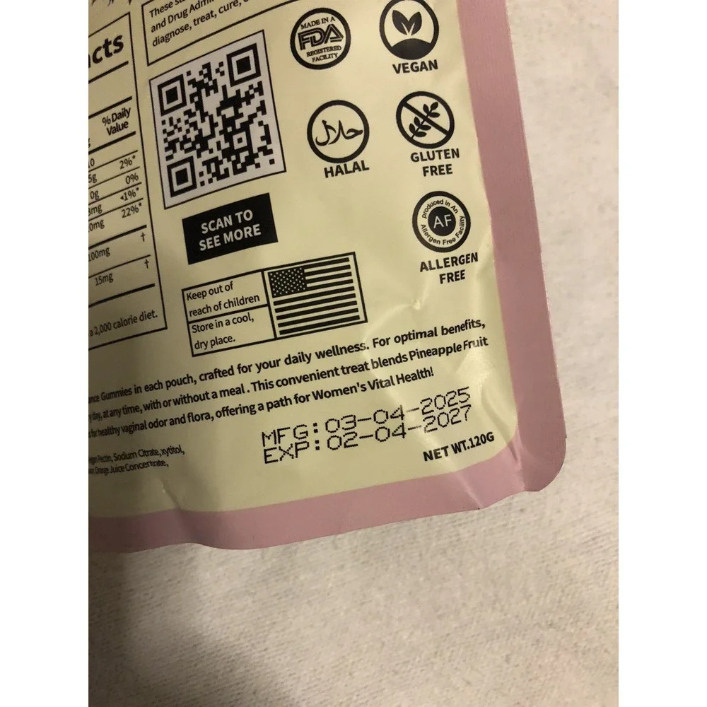 Vital Source Nutrition Premium Feminine Balance 60 Gummies Sealed EX 2027